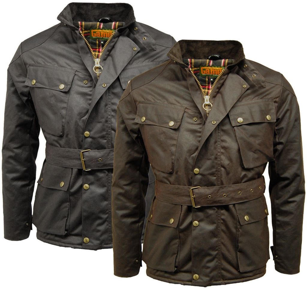 Men Game 100 Waxed Cotton Biker Jacket Speedway Quilted Bike Motorcycle Jacket eBay